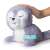 Club Petz Silver interactive plush baby seal toy, gray, with bandage