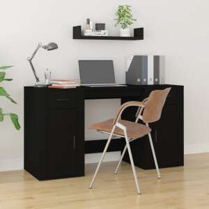 Fehér szerelt fa íróasztal szekrénnyel 93054178 