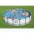 Bestway Steel Pro Max 549 x 122 cm fémvázas medence vízforgatóval, létrával és takaróval, szürke