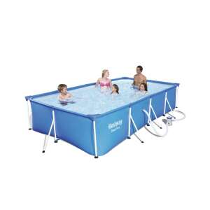 Bestway Steel Pro téglalap alakú fémvázas medence, családdal - Bestway