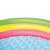 Close-up of the top edge of the Bestway inflatable pool, showing the green, yellow, and pink rings.