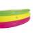 Close-up of the top edge of the Bestway inflatable pool, showing the green, yellow, and pink rings.