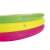Close-up of the top edge of the Bestway inflatable pool, showing the green, yellow, and pink rings.