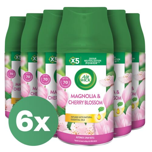 Air Wick Freshmatic Magnólia és Cseresznyevirág Utántöltő automata légfrissítő készülékhez 6x250ml 141187283