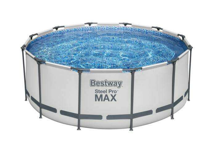 Bestway 366x122cm Fémvázas medence szivattyúval, létrával, medenc...