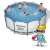 Family fun in Bestway Steel Pro MAX pool with cartoon character