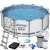 Bestway Steel Pro MAX Metallrahmenpool-Set mit Leiter und Filterpumpe