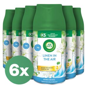 Air Wick Freshmatic Frissen Mosott Ruha Utántöltő automata légfrissítő készülékhez 6x250ml