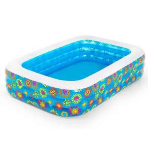 Piscina gonflabilă Bestway Happy Flora, 2,29 m x 1,52 m x 56 cm, vedere unghiulară - Bestway Piscine copii