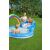 Kids playing in Bestway Rainbow N' Shine Play Center inflatable pool with slide