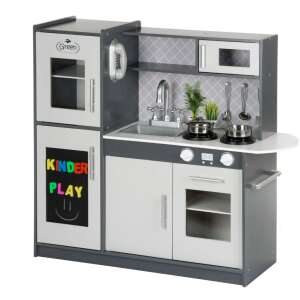 Green Toys modern multifunkciós XXL Játékkonyha világítással és kiegészítőkkel #fehér-szürke