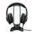 Trust GXT 265 Cintar RGB Headset Stand holding headphones with green lighting