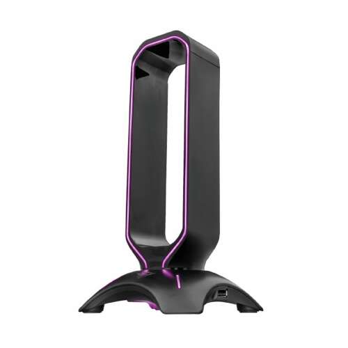 Trust GXT 265 Cintar RGB Headset Stand with USB Ports, Black