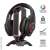 Trust GXT 265 Cintar RGB Headset Stand with USB Ports, Black, with headset