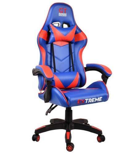 Extreme gt gamer szék nyak-és derékpárnával - kék-piros - értékcsö...