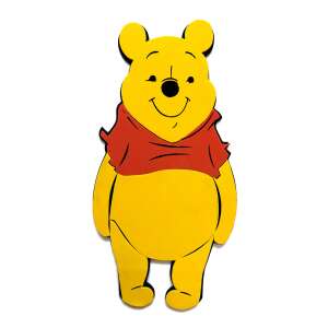 Winnie Puuh Wandaufkleber, Schaumstoff, Kinderzimmer Dekor, gelber Bär, rotes Hemd - Wandsticker für Kinder