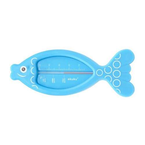 Akuku blauer Fisch Badethermometer, quecksilberfrei, für Baby Badewassertemperatur