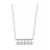 Victoria ezüst nyaklánc fehér kristályokkal
