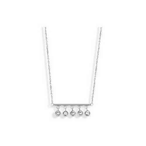 Victoria ezüst nyaklánc fehér kristályokkal