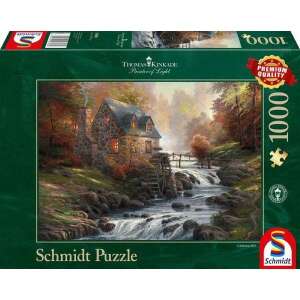 Schmidt Puzzle Thomas Kinkade - Cobblestone Mill 1000db 35327353 Puzzle - Erdő