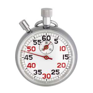 Mechanikus stopperóra, ezüst, 1/10 másodperces felbontás, 15 perces mérési tartomány - Other Measuring Tool