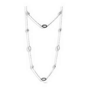 Victoria Ezüst színű köves nyaklánc, hosszú nyaklánc - Női nyaklánc