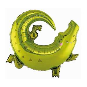 Balon foliowy krokodyl, zielona dekoracja na przyjęcie aligatora - Bułka w powietrzu