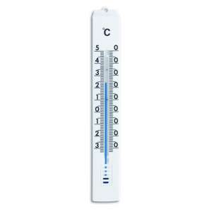 White outdoor/indoor thermometer with Celsius scale, -30° to +50°C, 1°C increments - Room Thermometer
