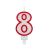 Számgyertya - 8-as - Piros Kontúr - 7 cm 93214819