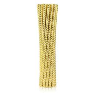 Gold Chevron paper straws, 12 pack - Straw