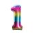 Balon folie curcubeu numarul 1 - 85cm