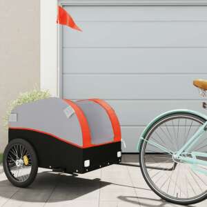 Fekete-narancssárga vas kerékpár-utánfutó 45 kg 93227326 Kerékpár utánfutók