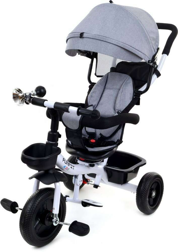 Funfit Kids Twist 360°-ban fordítható Tricikli (6hónapos kortól) szürke Funfit Kids Twist 360°-ban fordítható Tricikli (6hónapos kortól) szürke