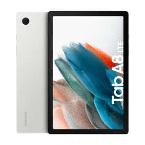 Tablet Samsung Galaxy Tab A8 10,5 palca, strieborný, predný a zadný pohľad - Tablety