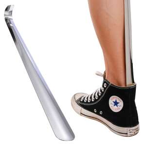 Stainless steel shoehorn, 56cm long, for easy shoe putting on - Dressing Accessory