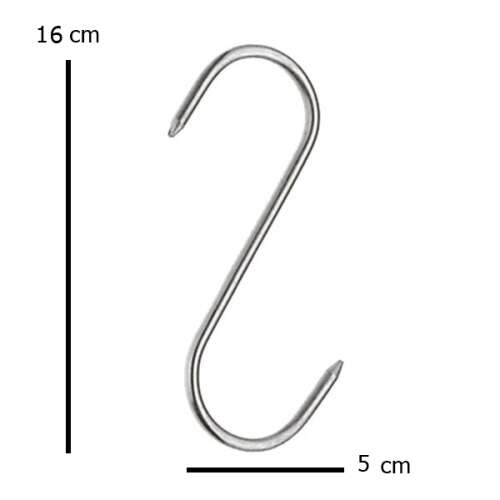 Hak do wędzenia mięsa, 16 cm, stal nierdzewna, IdeallStore®