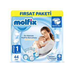 Molfix pelenka Newborn, megújult csomag (1-es) 2 - 5 kg (44 db/cs) 93283036 "moltex"  Pelenkák