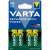 4 db Varta Ready2use AA újratölthető elem, 2100 mAh, Ni-Mh, előtöltött