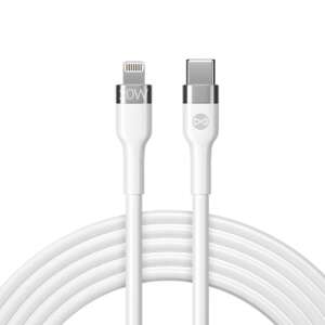Kabel ładujący Forever Flexible USB-C do Lightning, biały, 1 metr, 20W, 3A - Kabel Lightning