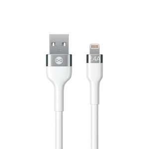 Forever Flexibilis USB-Lightning charging and data cable, white, 1 meter, 2.4A - Lightning Cable