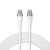 Forever Rugalmas USB-C Cable 1m 60W coiled, white