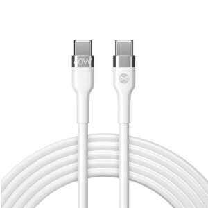 Forever Flexibles Lade- und Datenübertragungskabel, USB-C auf USB-C, 1,0 m, 60 W, 3 A, weiß