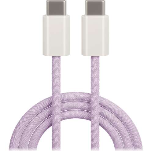 Maxlife MXUC-06 charging and data cable, USB-C - USB-C, 1.0m, 20W, purple