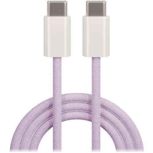 Kabel ładujący i do transmisji danych Maxlife MXUC-06, USB-C - USB-C, 1 metr długości, fioletowy