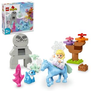 LEGO® DUPLO Disney Elsa i Bruni w zaczarowanym lesie 10418 141965900 - Interaktywna gra dla dzieci, LEGO DUPLO, Indiański namiot, Gra rozwojowa dla małych dzieci, Interaktywny pluszak i Plusz
