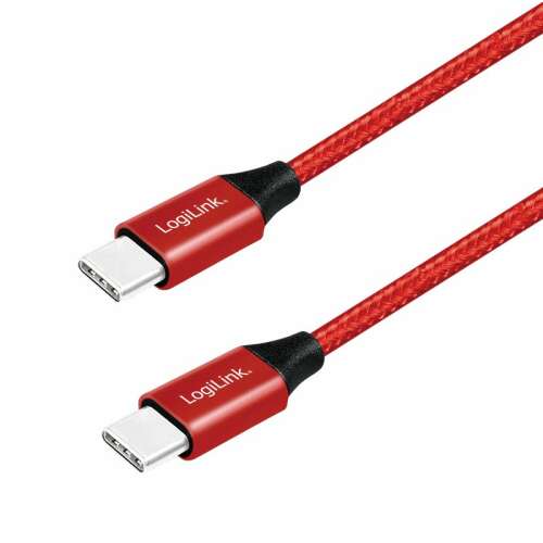 Logilink USB-C to USB-C cable, 1 meter, red