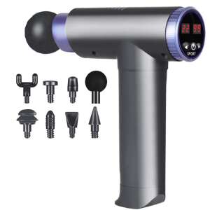 Massage Gun - Massage Gun - Battery-powered Massage Gun, 8 massage heads, 22 speeds, storage bag