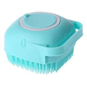 Original Deals szilikon kefe mosószeres tartállyal babák és háziállatok mosásához, türkizkék, 9 x 5 cm - Mosogatószivacs