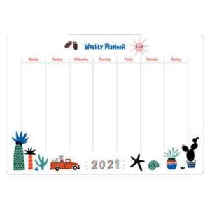 Sticker Magnetic pentru Frigider, To Do List, pentru Task-uri, Memento, Desenat si Colorat, 29.7 x 42 cm, Alb, Weekly Planner, ORIGINAL DEALS 93314218 Table de proiectare