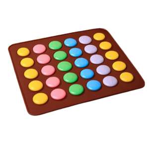 Силиконова подложка за печене на макарони Original Deals с 30 отделни форми за перфектни макарони - Форма за печене